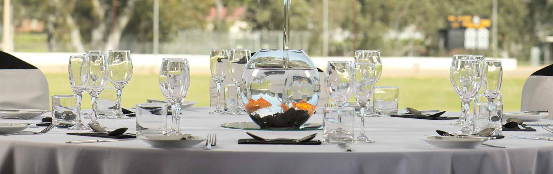 Dining set up at Nixon's Function Centre
